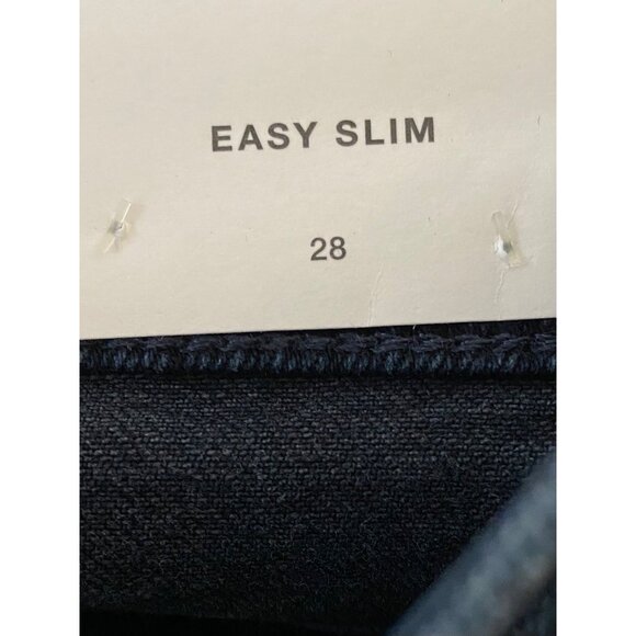 NWT 7 For All Mankind Easy Slim Dark Distressed with Open Knee Jeans, Size 28 - Picture 7 of 13